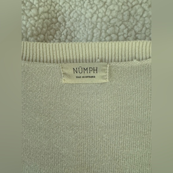 Anthropologie Numph white/black cardigan - Picture 5 of 8